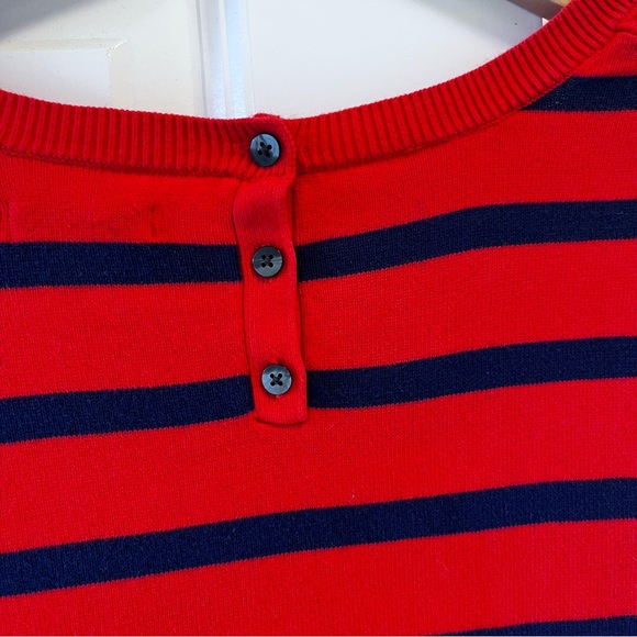 Old Navy Striped Sweater Dress red and navy size s button back - Picture 3 of 3